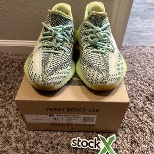 ADIDAS YEEZY BOOST 350 V2 YEEZREEL GREEN GLOW NON REFLECTIVE